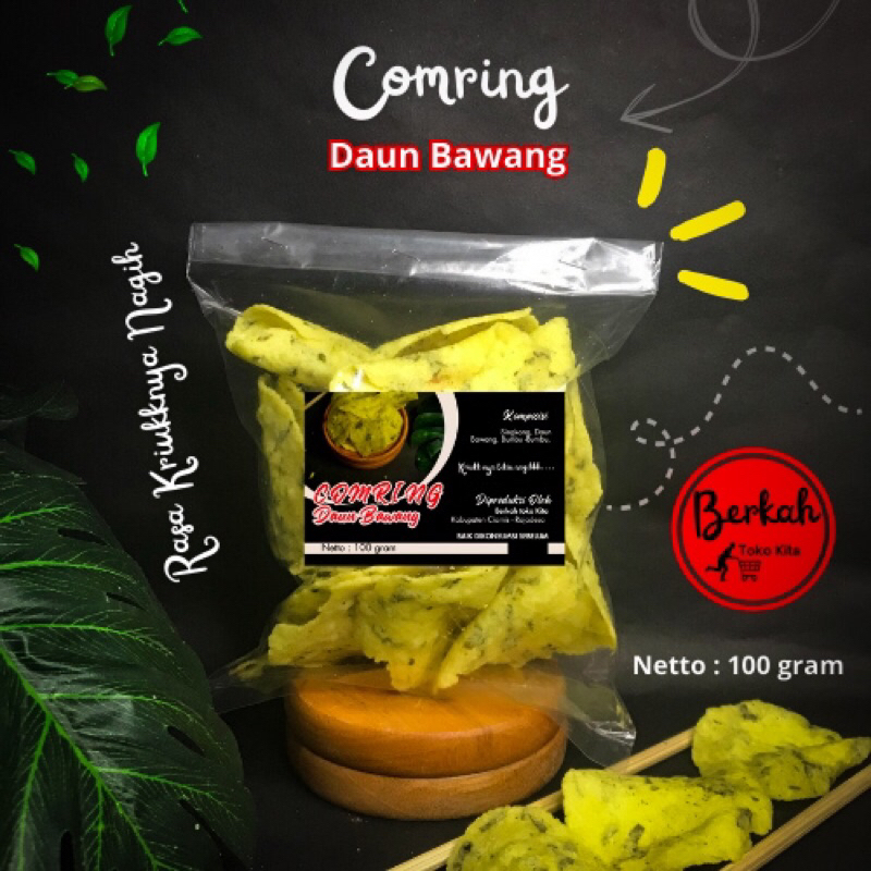 

Comring Bawang Daun 100gram / Kecimpring Singkong Khas Ciamis