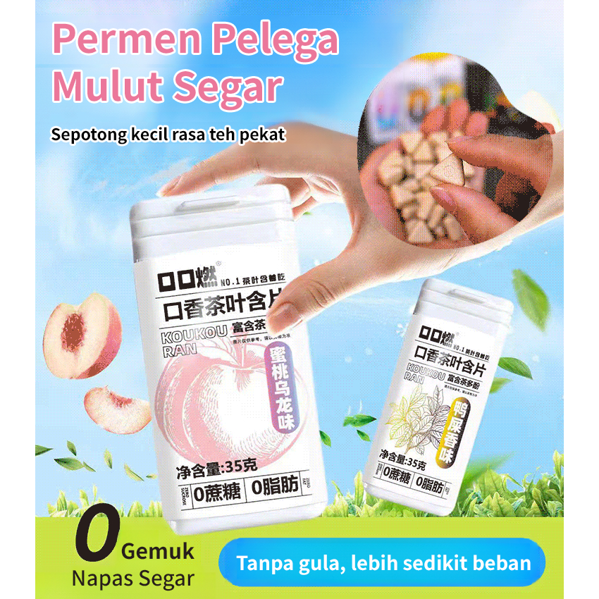 

(Penjualan Terlaris）Permen Teh Nafas Segar/Permen Ekstrak Teh Nafas Segar/Tablet kunyah penyegar nafas tahan lama/ 0 gula 0 kalori tablet hisap teh nafas segar /Menghilangkan bau mulut/Bawalah bersama Anda