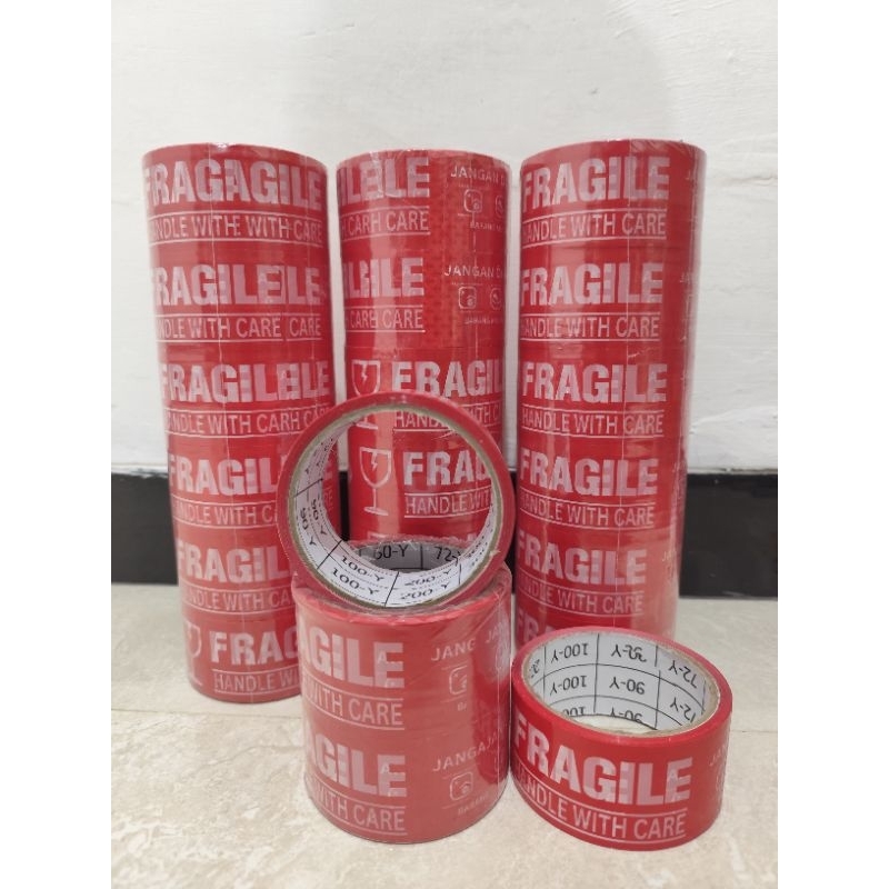 

lakban fragile 50 yard lakban packing murah lakban unboxing 45mm lakban merah fragile