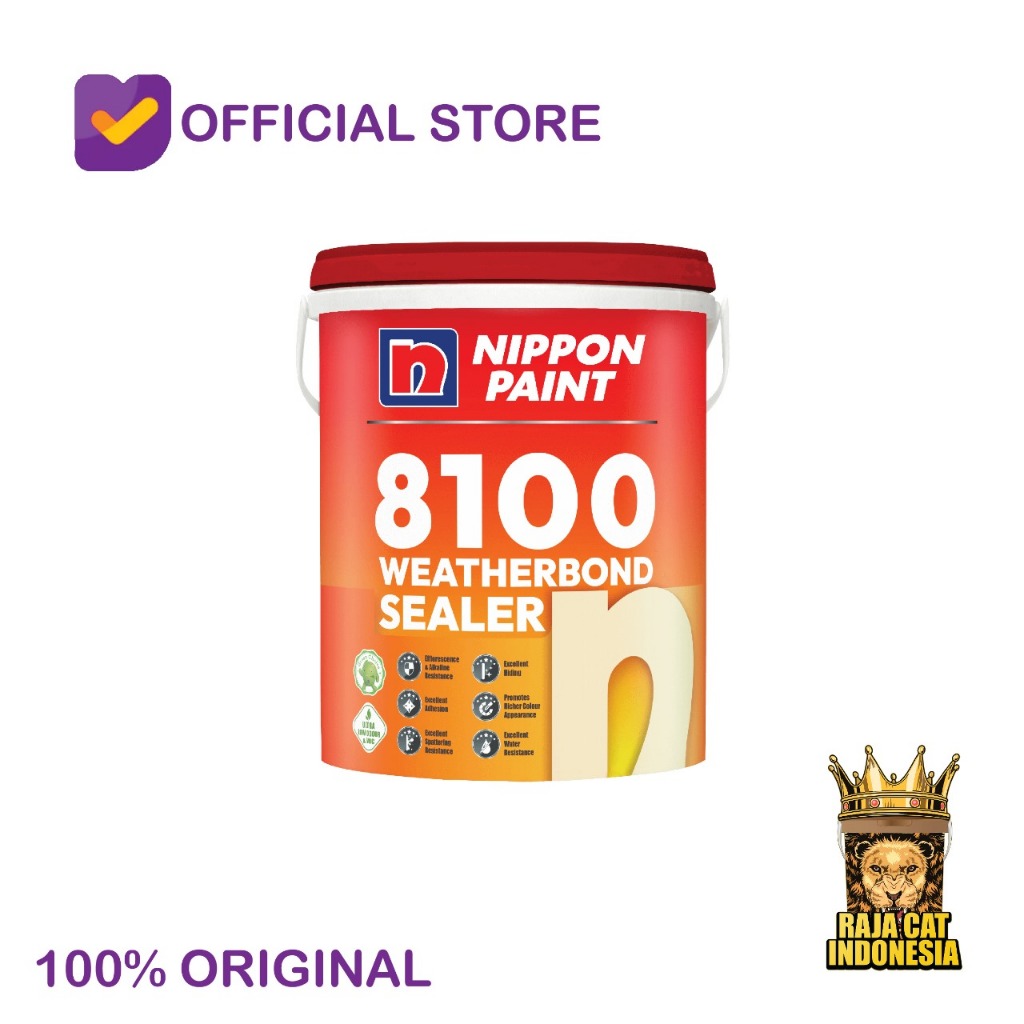 Cat Dasar Tembok Nippon Paint Wall Sealer Weatherbond 8100 25 Kg Pail