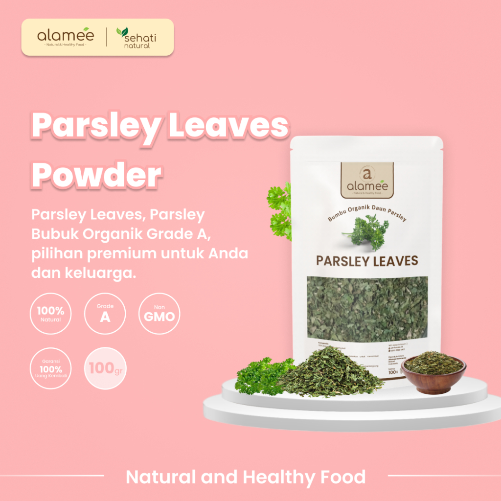 

ALAMEE Parsley Kering Dried Persley Flakes Daun Peterseli Leaves Bumbu Dapur Masak Organik 100g