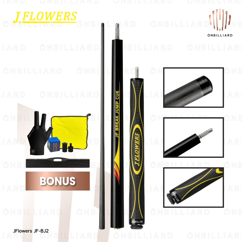 JFLOWERS JF-BJ2 Jump Break Carbon Cue Stick Billiard JFS Stik JumpBreak
