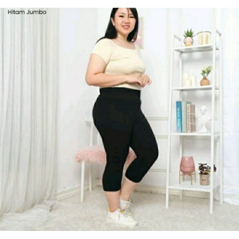 LEGGING JUMBO 7/8 HW IMPORT FIT TO 120KG / LEGGING IMPORT WANITA