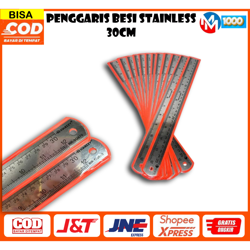 

Penggaris Besi Stainless 30 cm