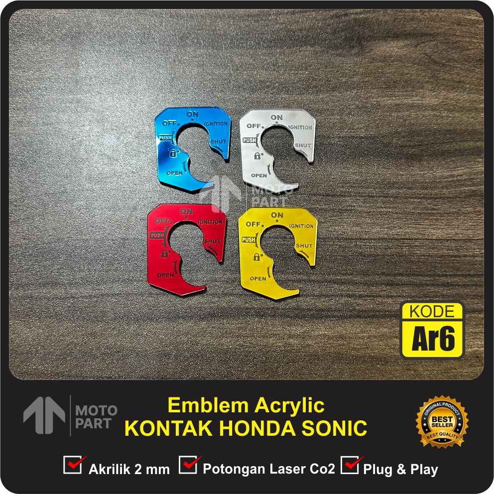 EMBLEM AKRILIK KUNCI KONTAK HONDA SONIC
