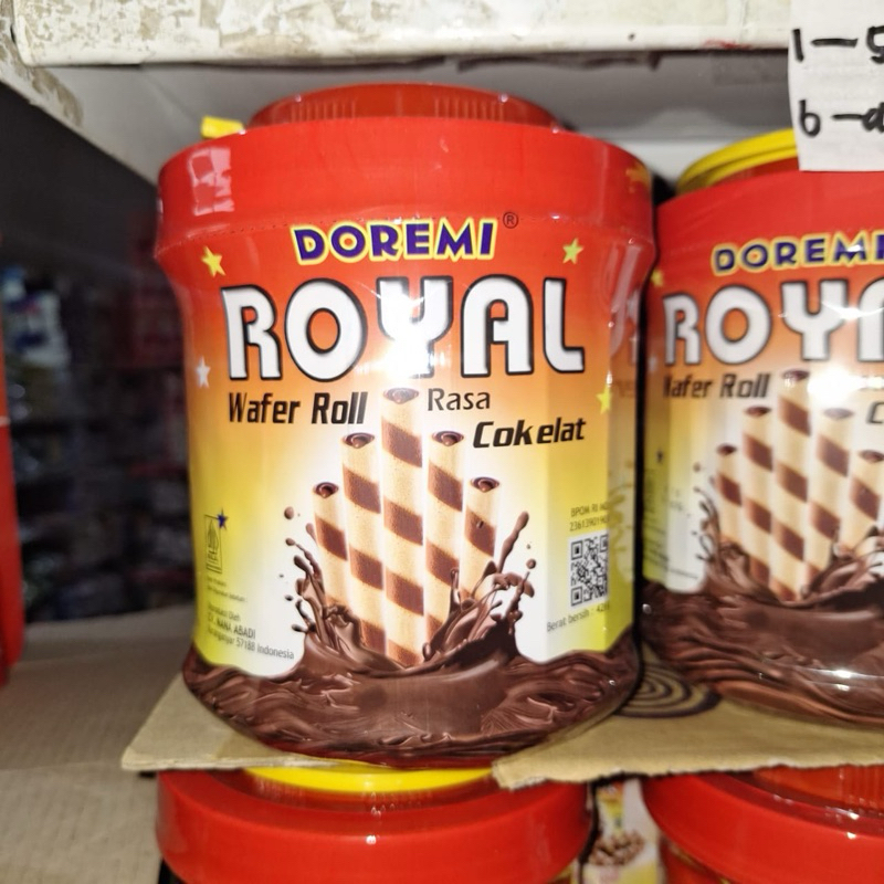 

Doremi Royal wafer roll coklat 420gram