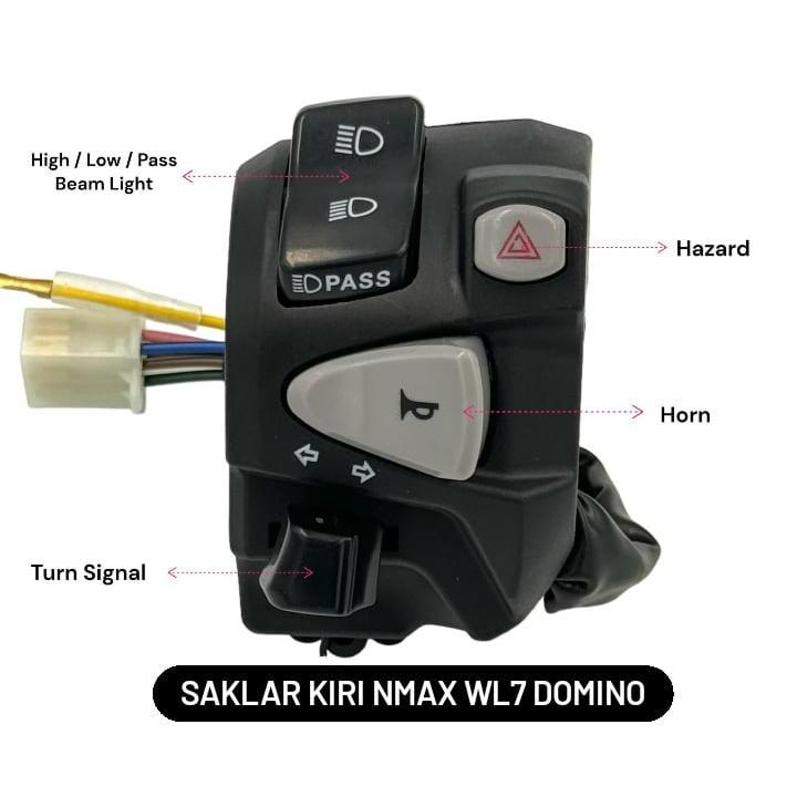 VARIASI SAKLAR KIRI NMAX WL7 - DOMINO