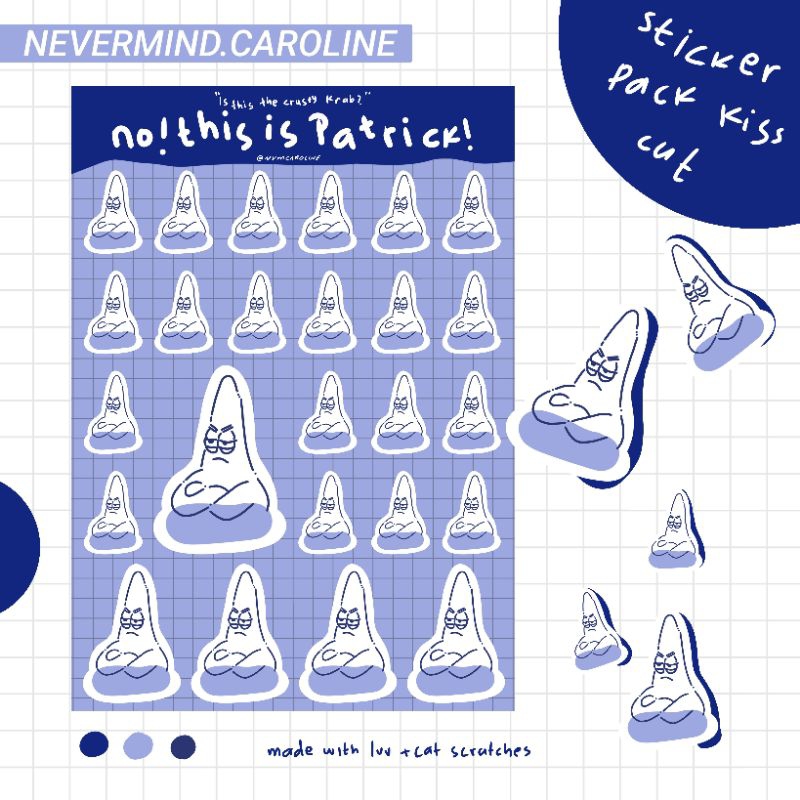 

Stiker sheet A6 Gambar Patrick | Stiker jurnal , hiasan , catatan murah