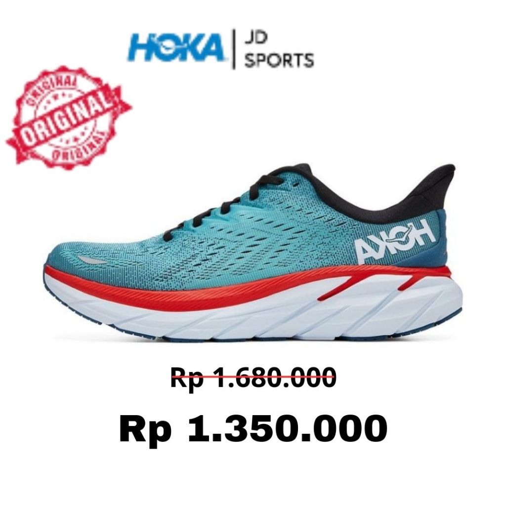 Sepatu Running Hoka Clifton 8 Wide / Sepatu Lari Hoka