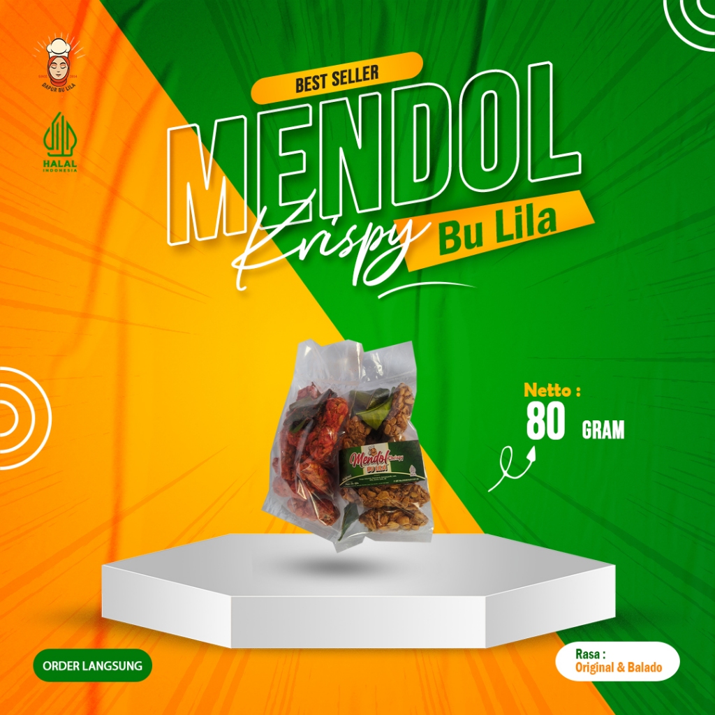 

Mendol Crispy bu Lila khas Pasuruan 80 gram | Mendol Tempe | Renyah | 100 % halal