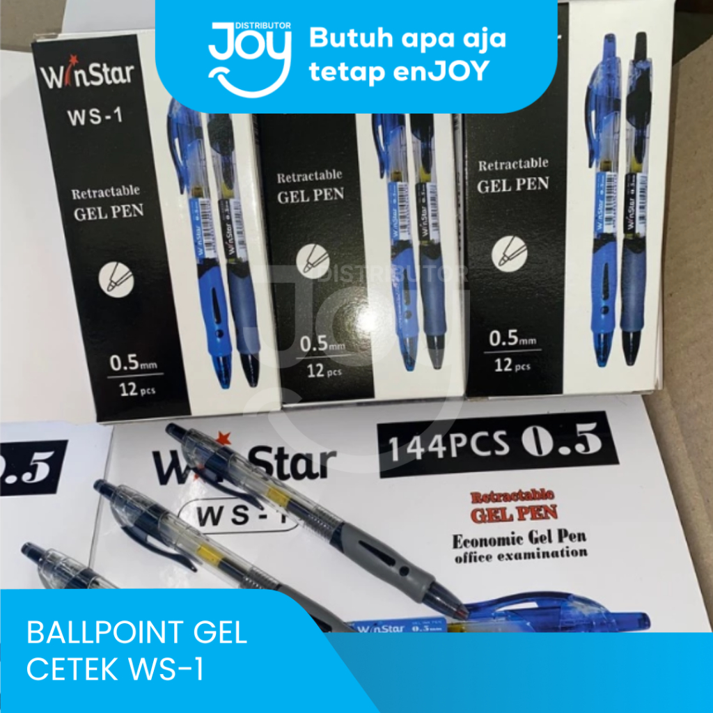 

(JOY) Ballpoint Gel Cetek WS-1 / Pulpen Gel Cetek Winstar (12pcs)