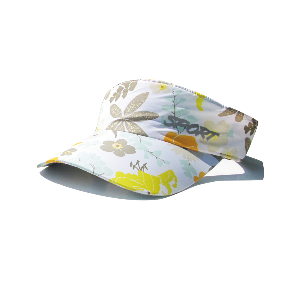 Topi Running Wanita Visor Hat Bunga kuning – Topi olahraga – Topi Tennis – Topi Lari