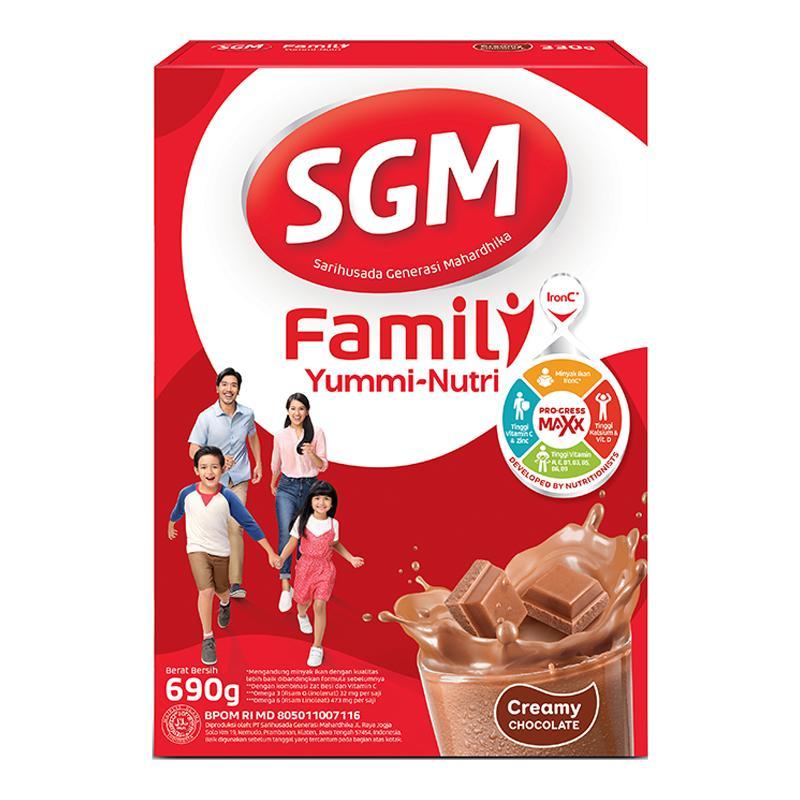 

SGM Family Yummi Nutri Susu Bubuk Keluarga Cokelat Creamy 690 g