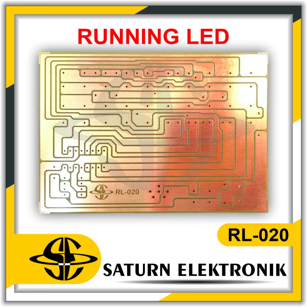 PCB Running Led 20 Led Segi empat RL-020