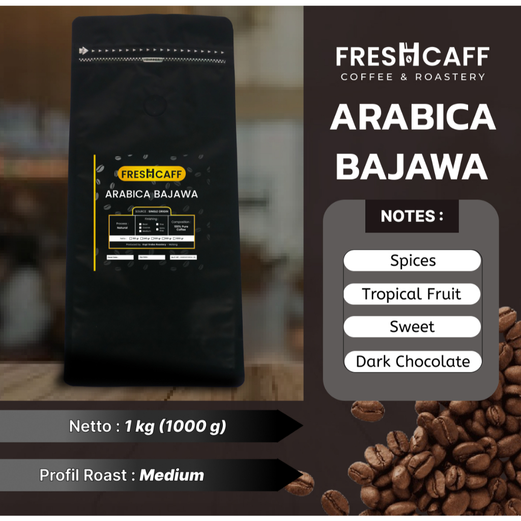 

Kopi Arabica Flores Bajawa Murah 1 Kg (netto 1000 gram)
