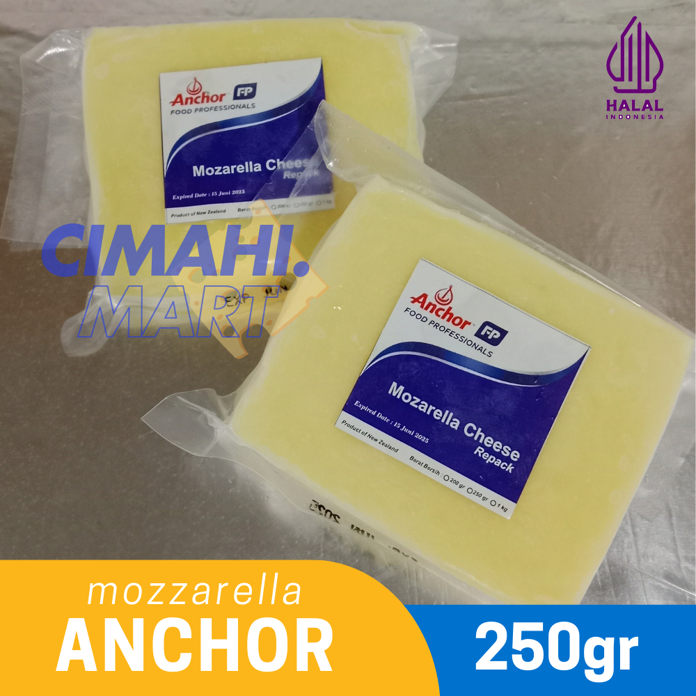 

Keju Mozzarella Anchor 250 gr Kemasan Repack Import Fressh Exp Panjang