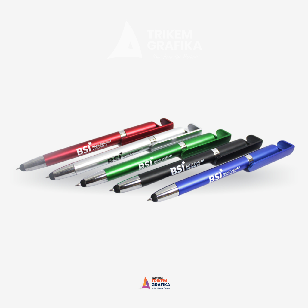 

READY STOCK Trikem Ballpoint Plastik Pulpen Full Warna Promosi BSI Bank Syariah Indonesia