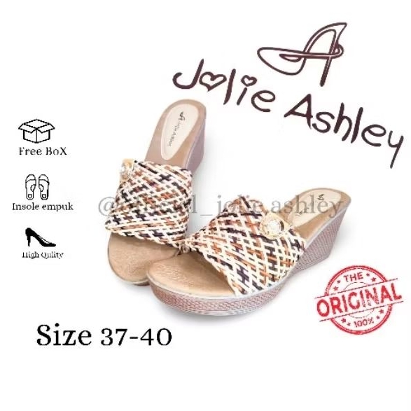 (Jolie Ashley)- Sandal Wedges wanita Tiara02