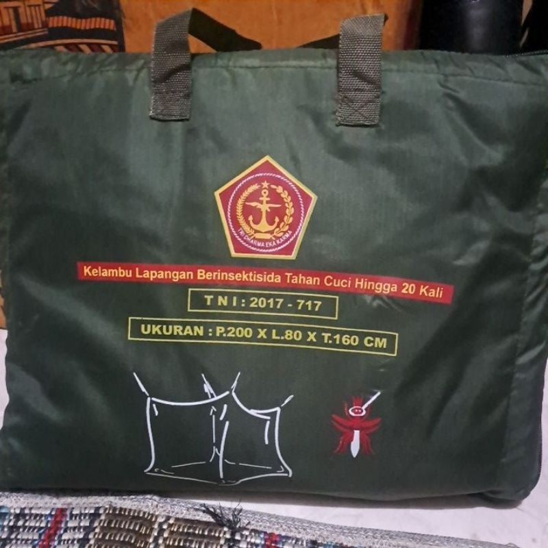 KELAMBU LAPANGAN ASLI JATAH TNI.KELAMPU TAS LAPANGAN ASLI PEMBAGIAN TNI