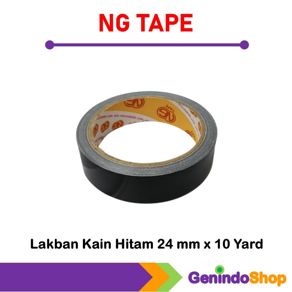 

Lakban Kain Hitam 24 mm x 10 Yard