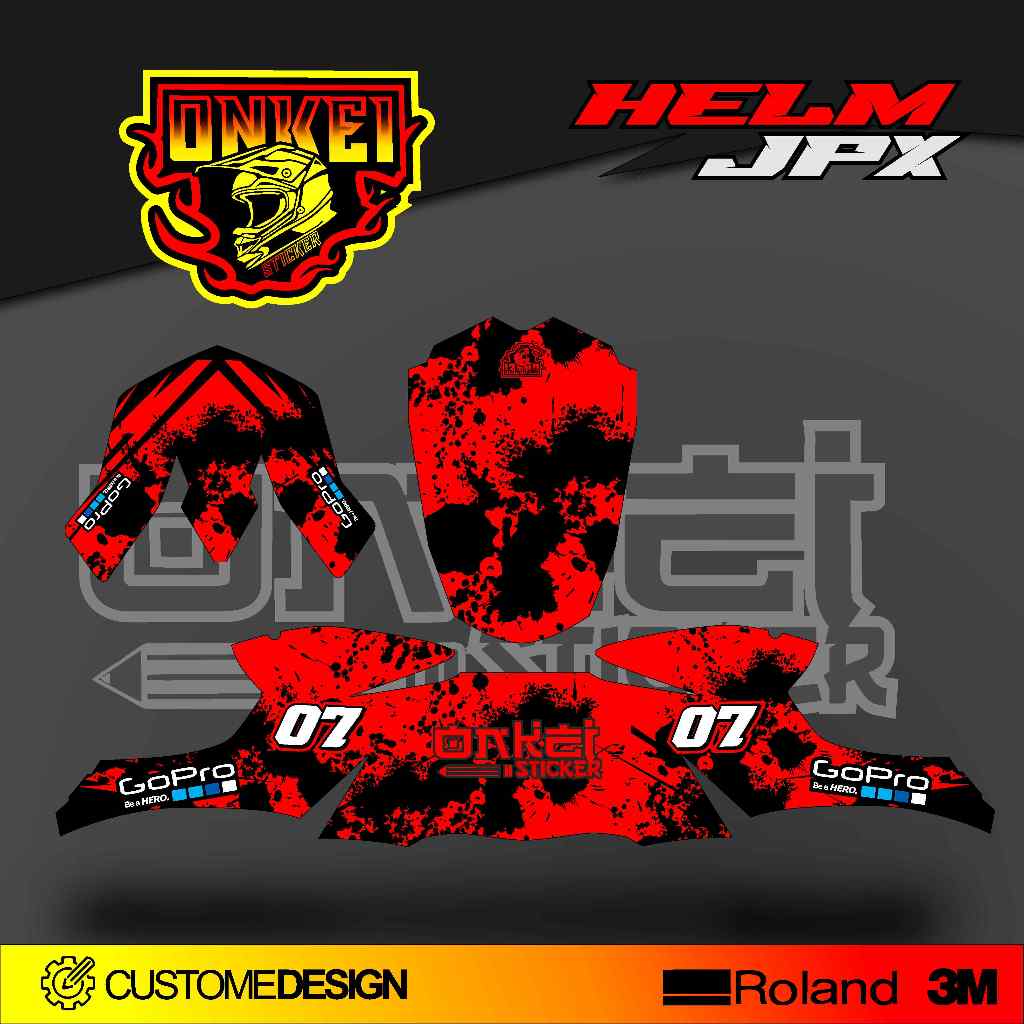 DECAL STICKER HELM JPX HJ12