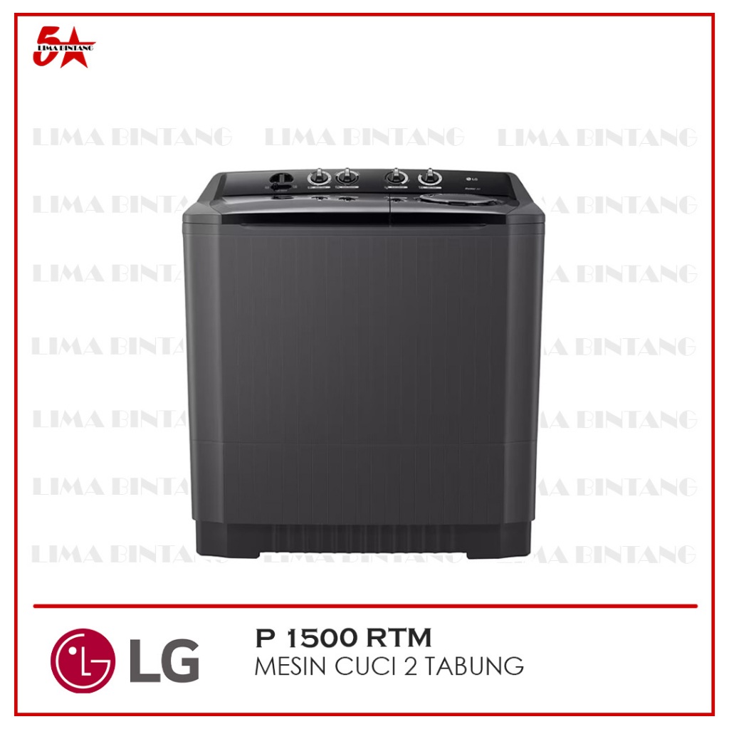LG MESIN CUCI 2 TABUNG 15 KG P-1500RTM / P 1500 RTM