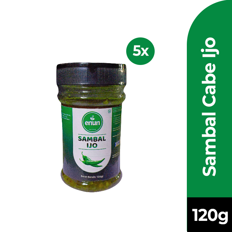 

Enun Paket Sambal Cabe Ijo 120 gram 5 pcs