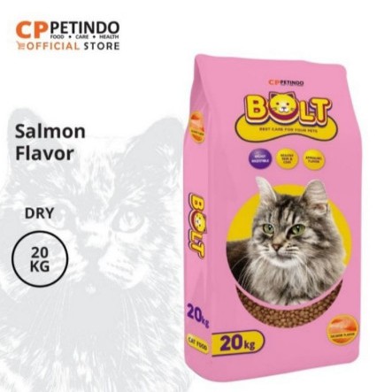 Gojeg Bolt SALMON Kibble Bulat 20kg | Makanan Kucing Bolt Rasa SALMON 20kg