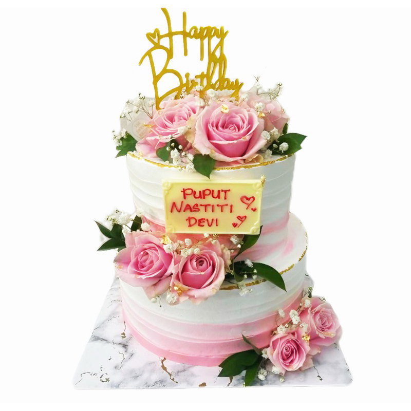 

Cake Flower Rose 2 Tier