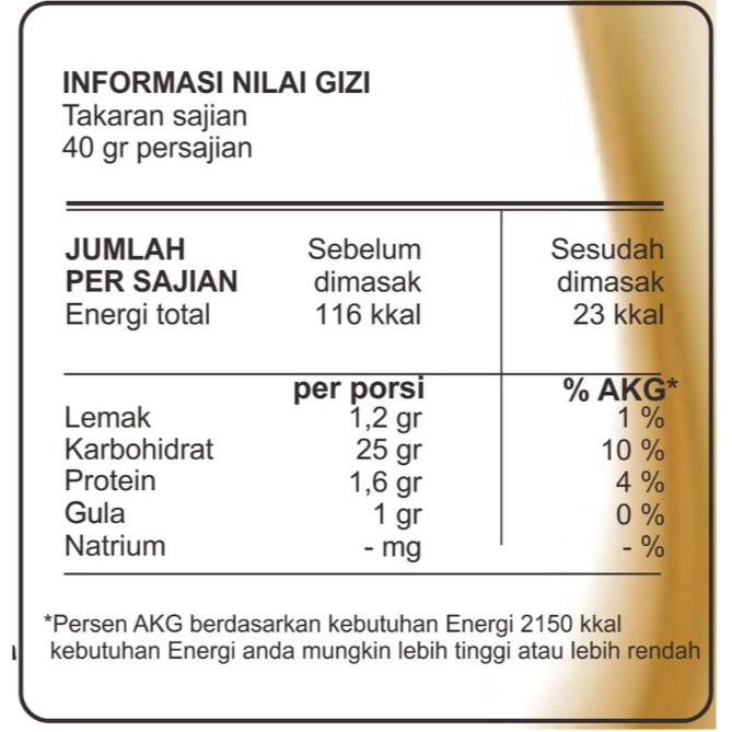 

XMASTER KARETA KIN BERAS/NASI PORANG INSTAN/PRAKTIS (23 KKAL) KARETA'KIN 1KG - SHIRATAKI KONJAC