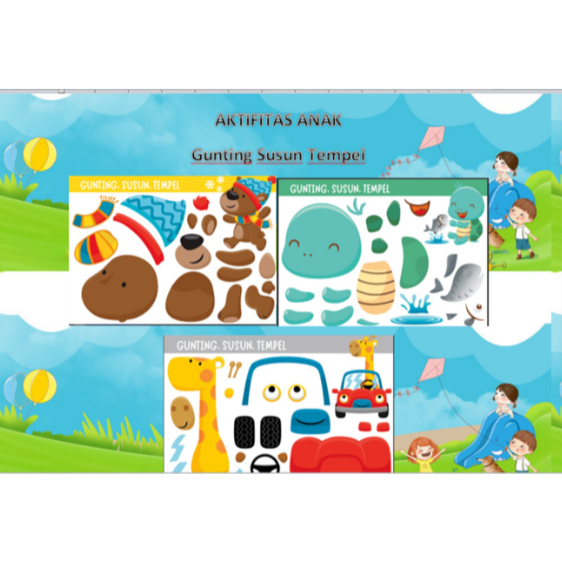 

Aktivitas Anak Belajar Gunting Susun Tempel vol 1