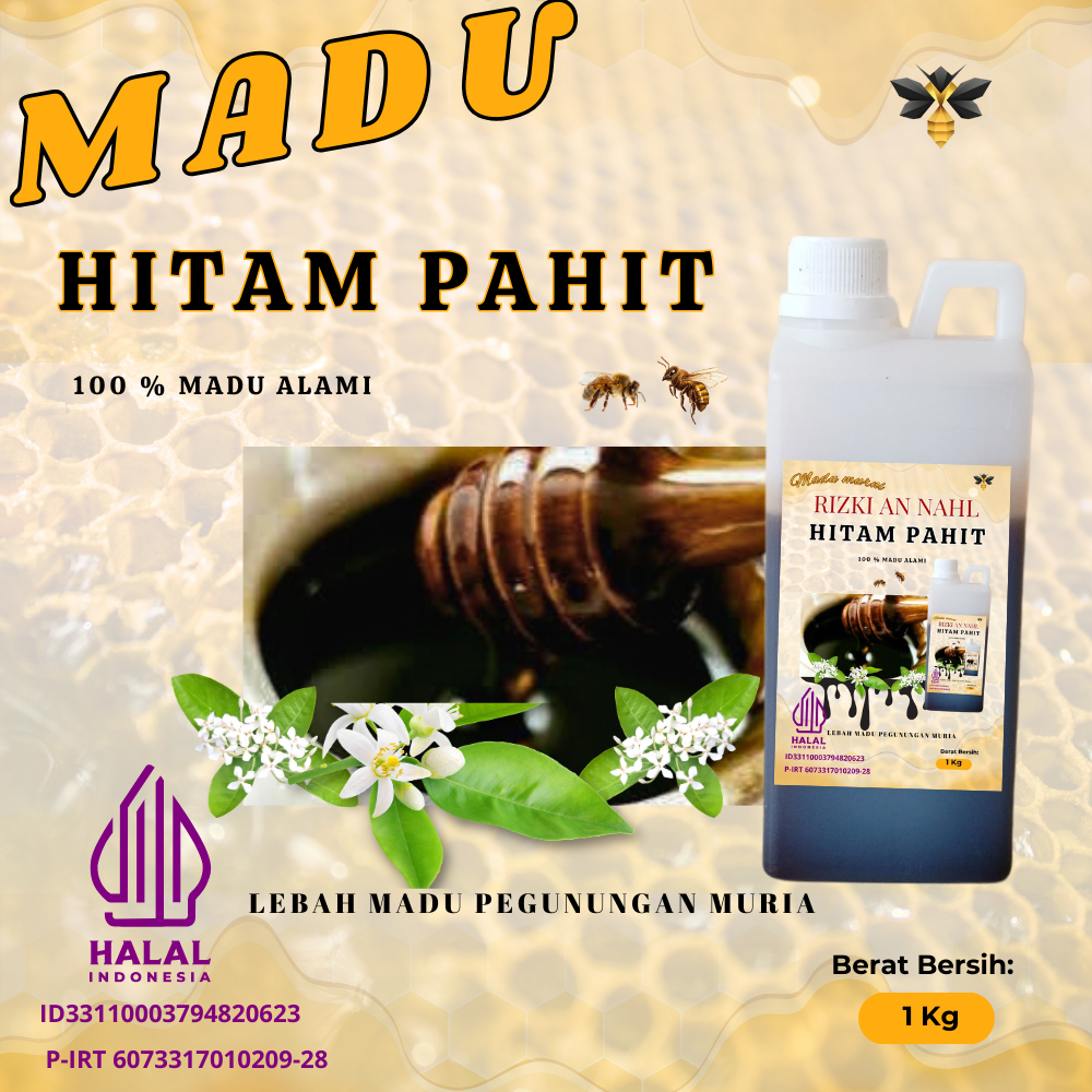 

Madu Murni Hitam Pahit Rizki An Nahl 1Kg By Njodhipati Family