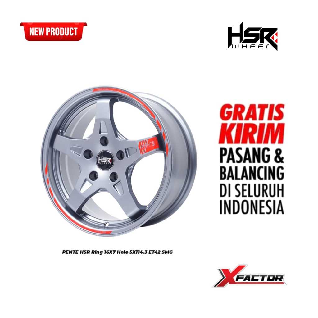 VELG INNOVA R16 VELG HSR RING 16 HSR PENTE R16X7 H 5X114,3 ET 42