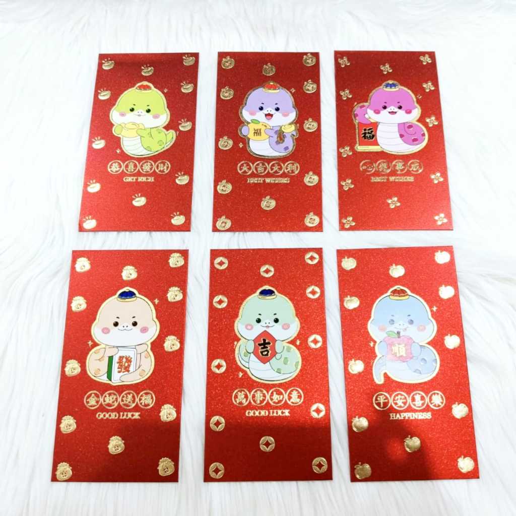 

Angpao Imlek Shio Ular 4151 Isi 6 Pcs Mix Bahan Kertas Glitter Mewah