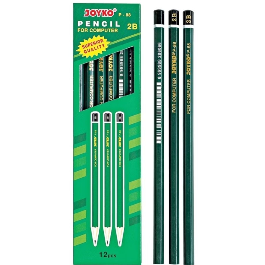 

[TCS] 1 Pcs Pensil 2B Pencil Joyko Warna Hijau / Milton 2B Warna Biru