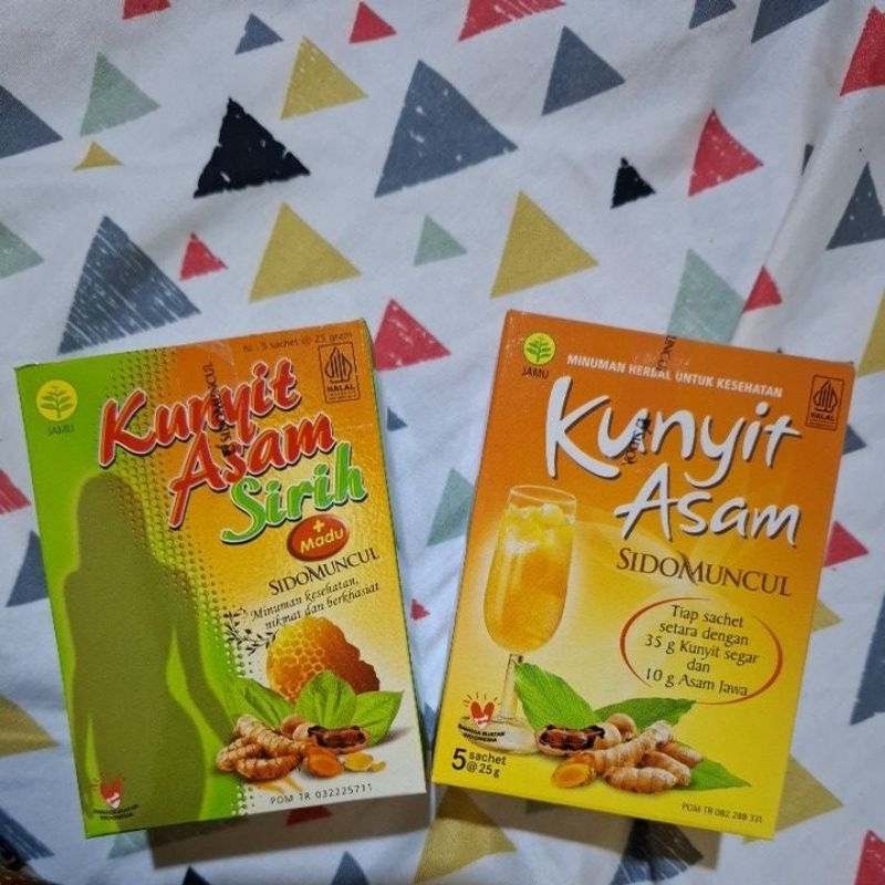 

Kunyit asam sidomuncul box isi 5 sachet