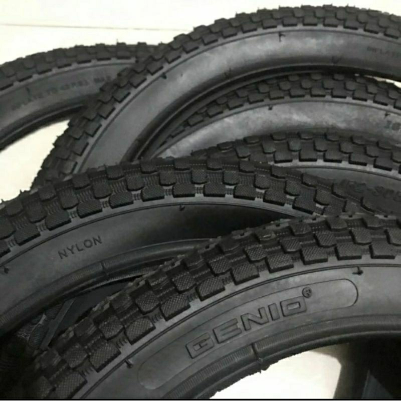 Ban luar sepeda GENIO 16 x 1.95 Hitam nylon BMX mini lipat