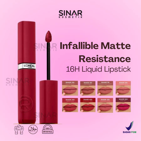 ✦SINAR✦ Loreal Infaillible matte resistence lipstik