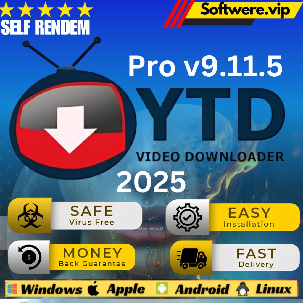 YTD Video Downloader [SELF REDEEM]  Pro v9.11.5 Latest 2025 Lifetime For Windows | YT Downloader
