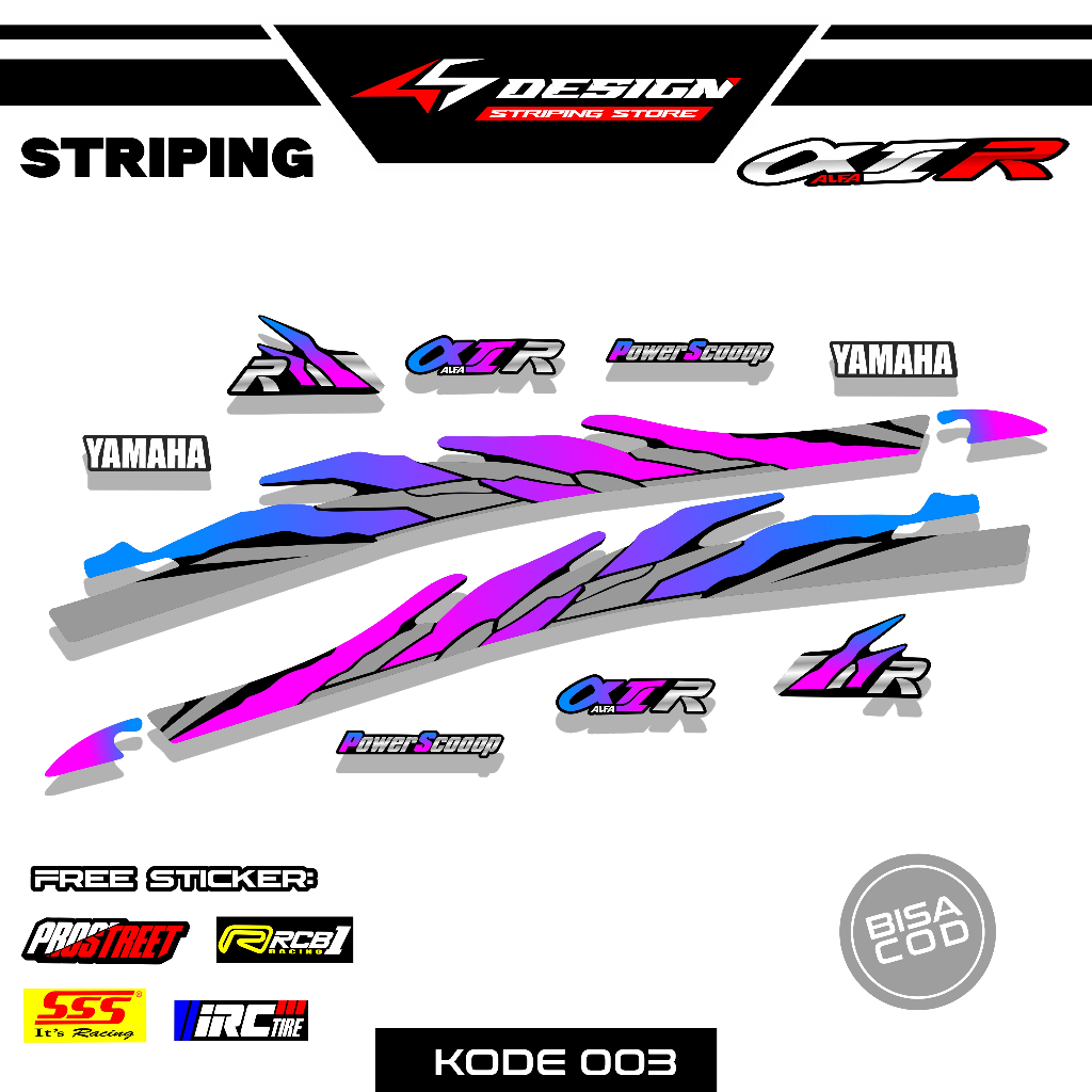 03 STICKER STRIPING YAMAHA ALFA - STICKER STRIPING YAMAHA ALFA