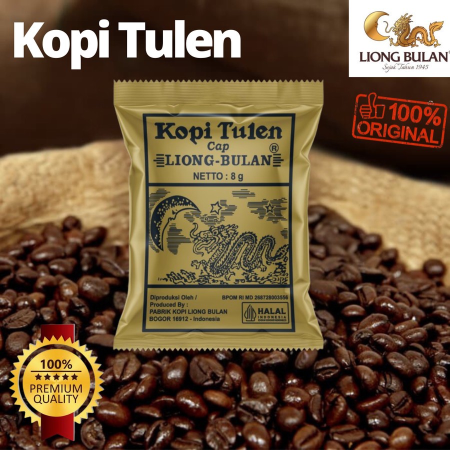 

Kopi Tulen Cap Liong Bulan Mini Tanpa Gula 1 Renceng