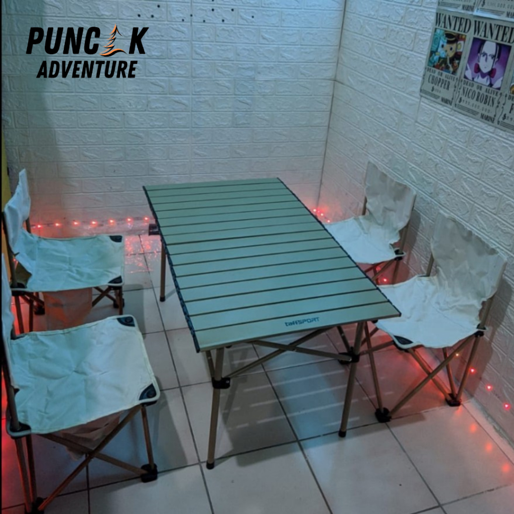 Meja Set Camping Outdoor - Kursi Set Camping - Kursi Meja Set Camping - Kursi Lipat Outdoor 1 Set Me