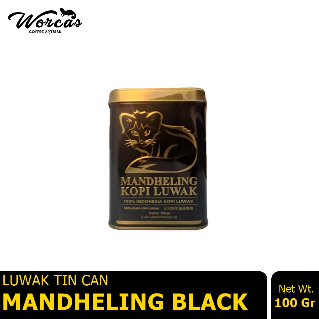 

WORCAS Kopi Luwak Mandheling Black Tin Can - 100gr