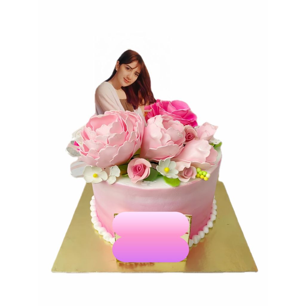 

Cake Flower Rose Pink