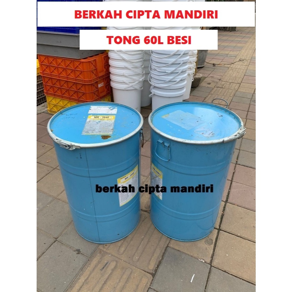 Drum kaleng / Tong sampah besi / drum besi bekas 60 liter murah