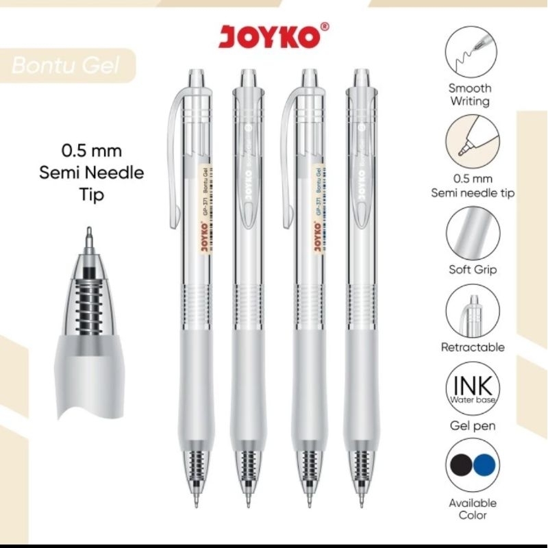 

Gel Pen Pulpen Pena Joyko GP-371 Bontu Gel 0.5mm Black