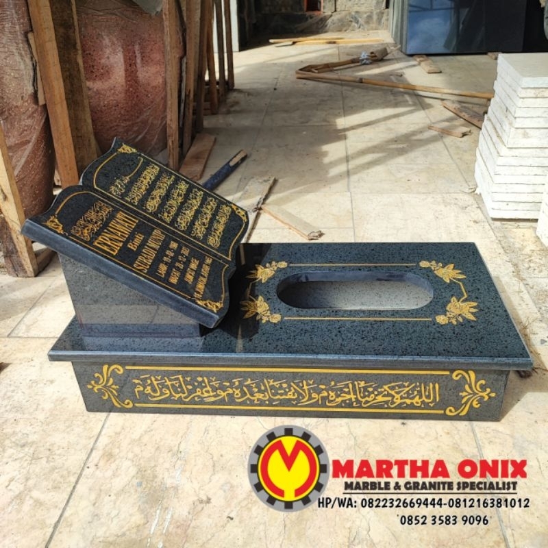 BATU NISAN MARMER ANAK, MAESAN MAKAM ANAK MARMER 40X60 CM