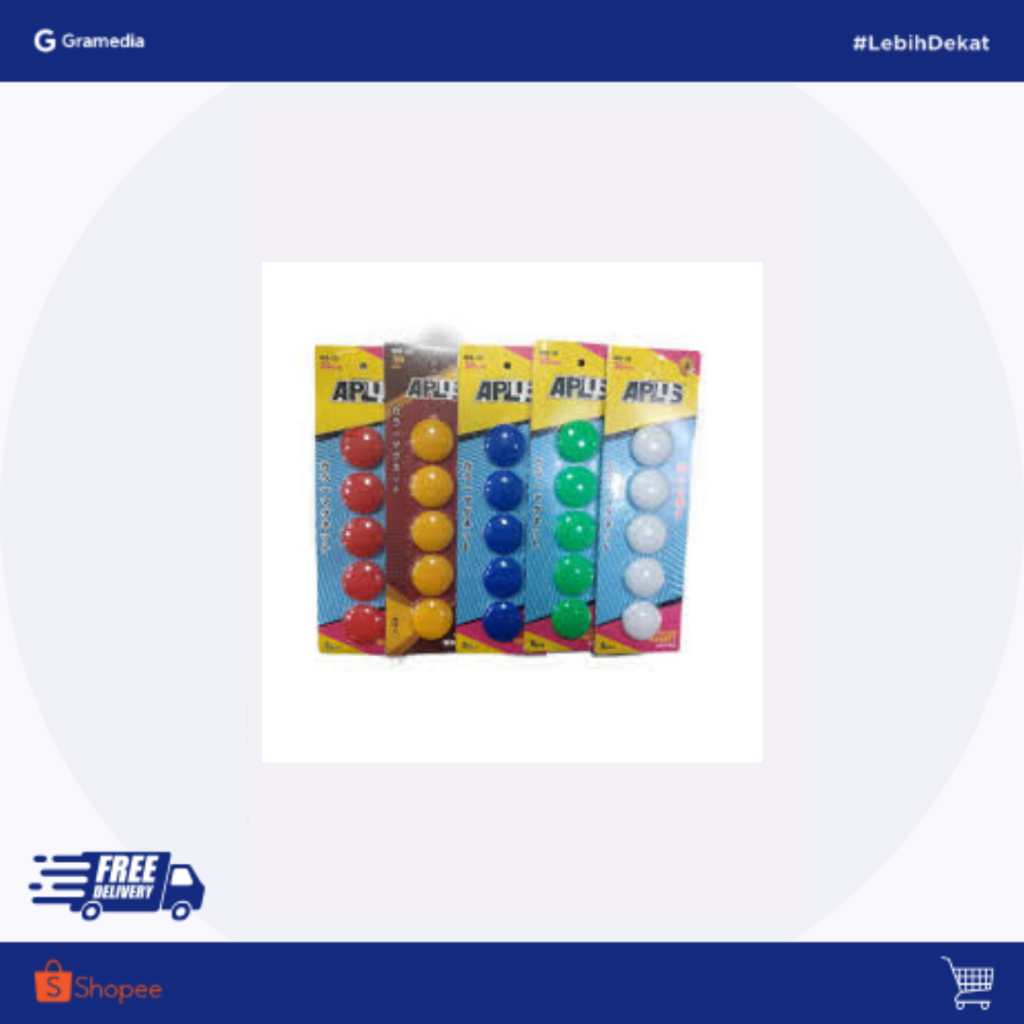 

GRAMEDIA BOGOR - OFFICE-P MAGNET BUTTON 30MM/6PCS OP-M