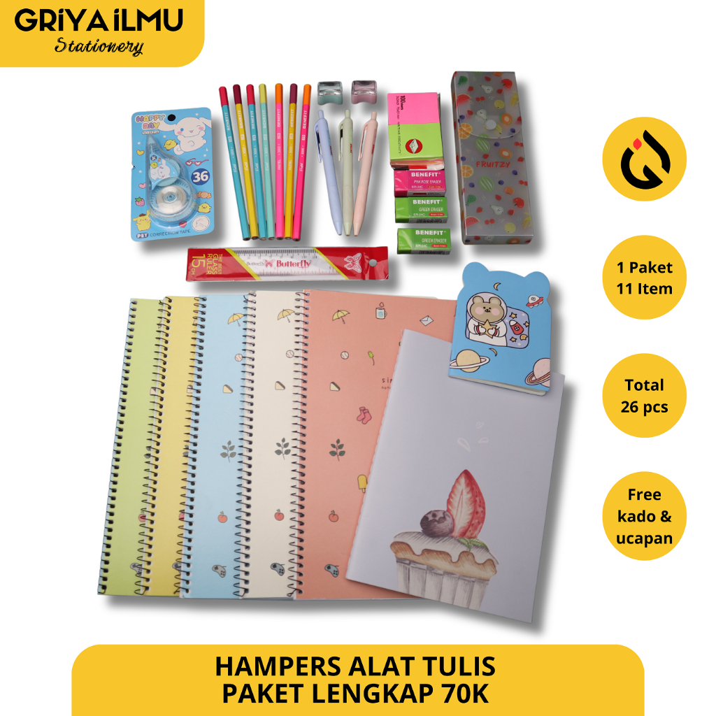 

PAKET HAMPERS ALAT TULIS LENGKAP KADO STATIONERY SET CUSTOM 70