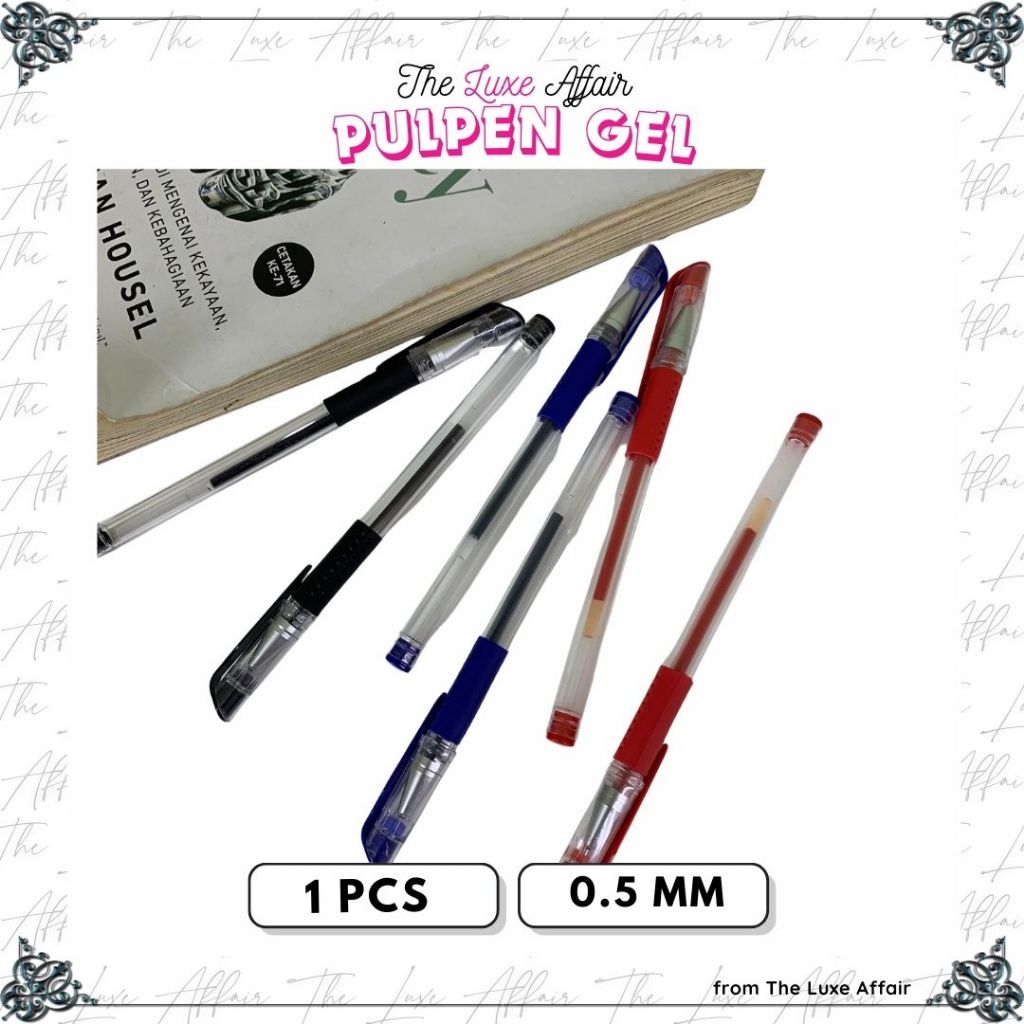 

Pulpen Gel 0.5mm Mimi dan Refill Pena Gel Bolpoin Warna Hitam Merah Biru/Alat Tulis Perlengkapan Sekolah